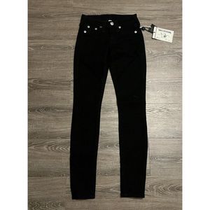 NEW True Religion Womens Basic jeggings Black Size 24 Cotton Blend